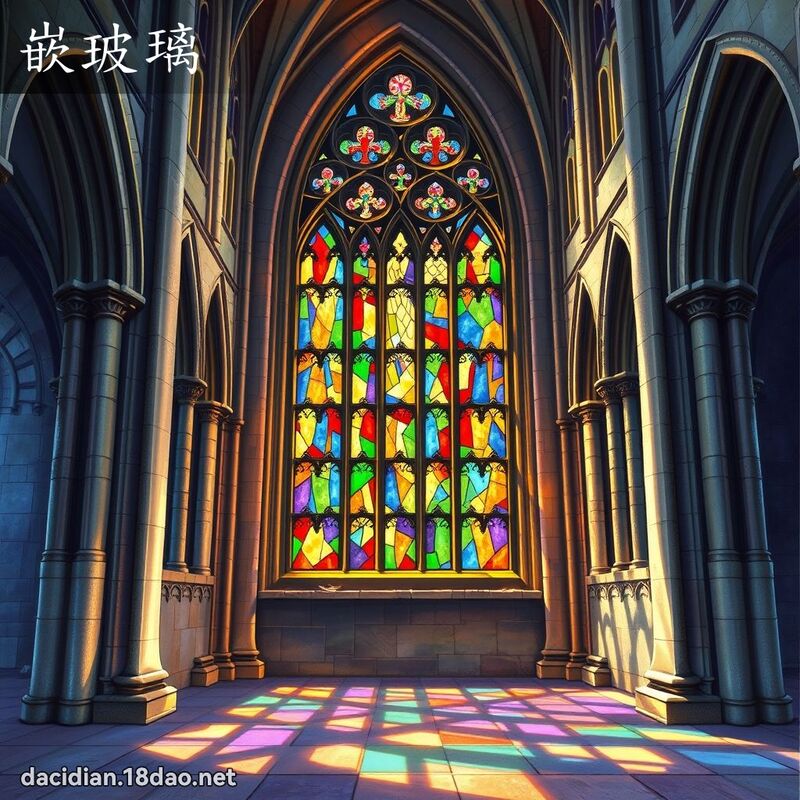 嵌玻璃 - 国语大辞典配图