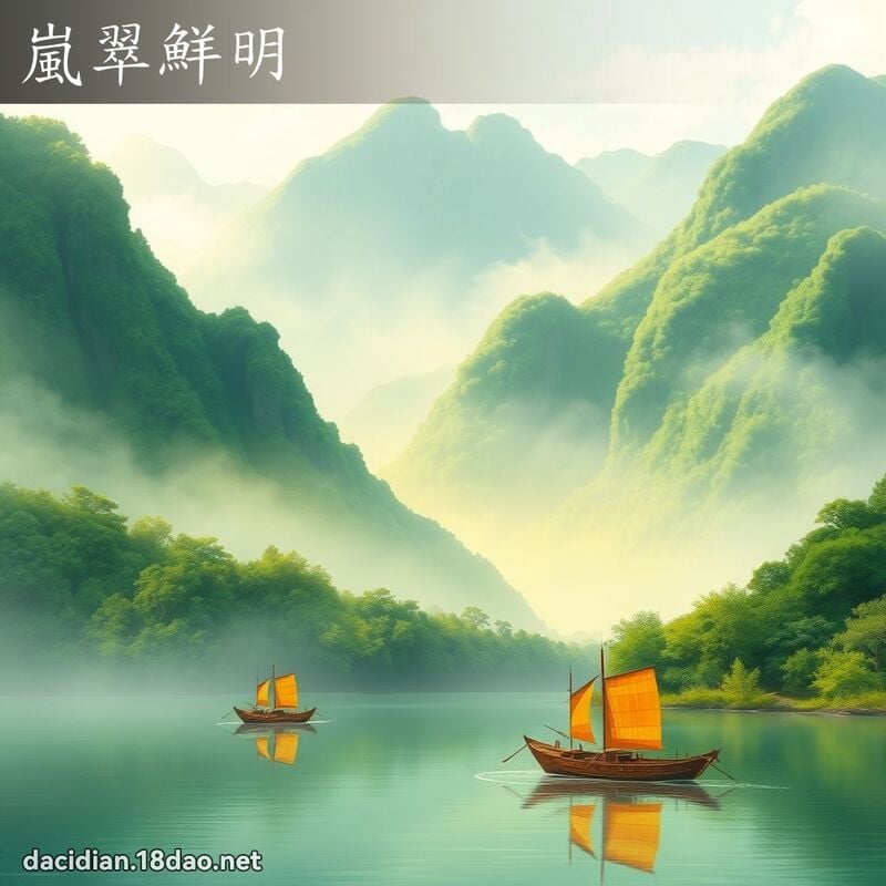 嵐翠鲜明 - 国语大辞典配图