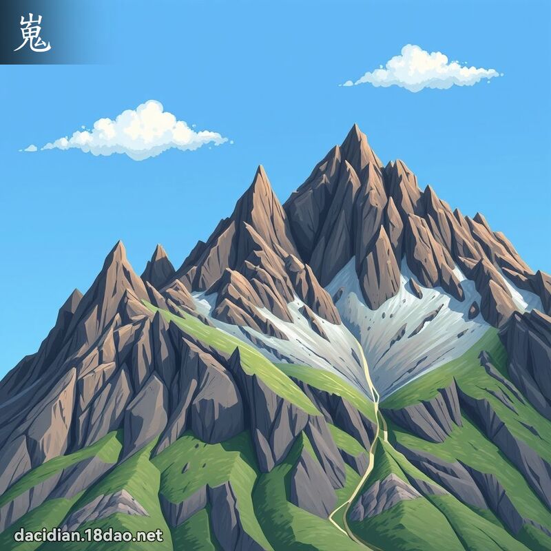 嵬 - 國語大辭典配圖