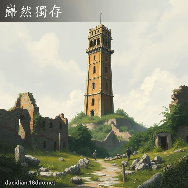巋然獨存 - 國語大辭典配圖