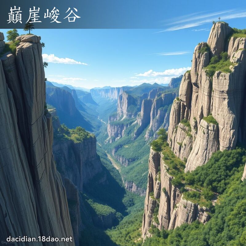 巔崖峻谷 - 國語大辭典配圖