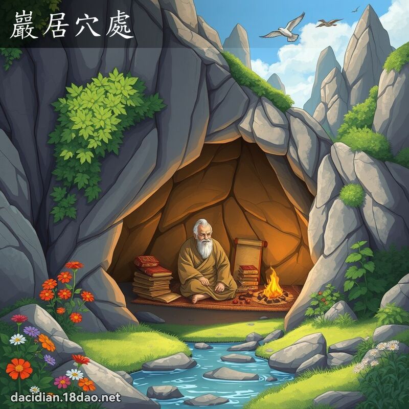 巖居穴处 - 国语大辞典配图