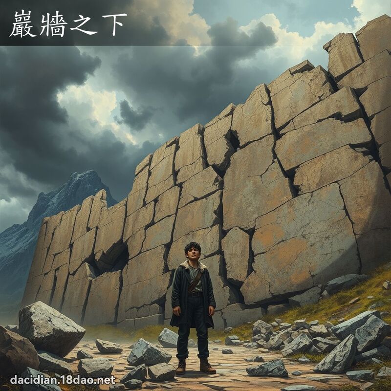巖牆之下 - 國語大辭典配圖