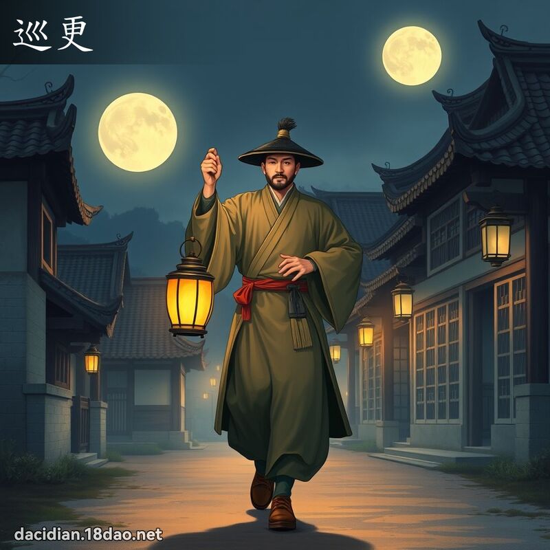 巡更 - 國語大辭典配圖