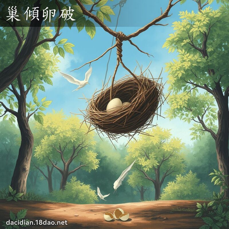 巢倾卵破 - 国语大辞典配图