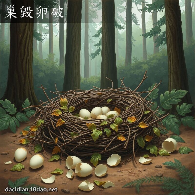 巢毀卵破 - 國語大辭典配圖