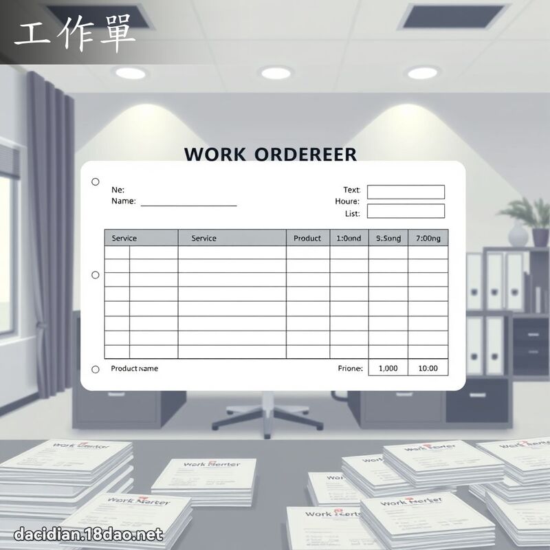 工作单 - 国语大辞典配图