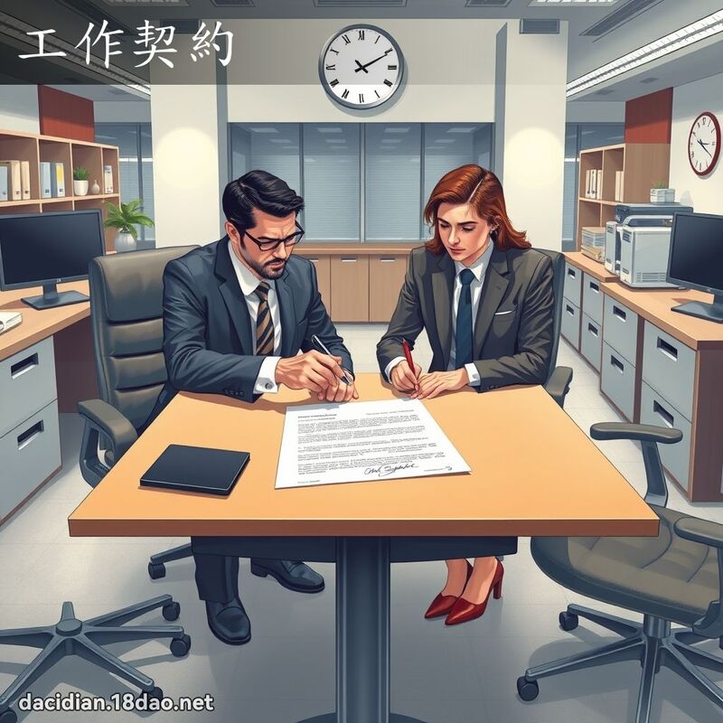 工作契约 - 国语大辞典配图