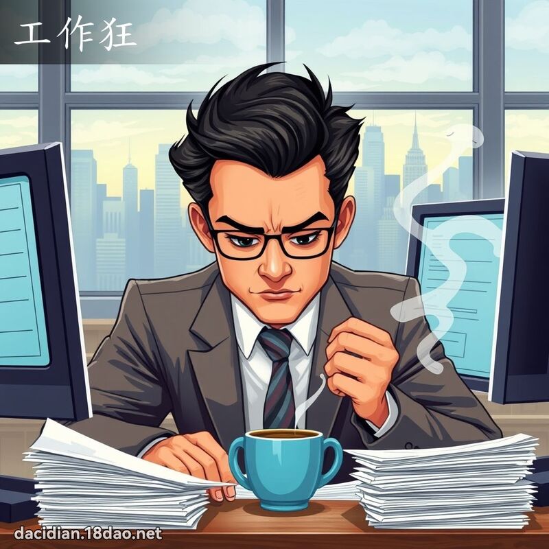 工作狂 - 国语大辞典配图
