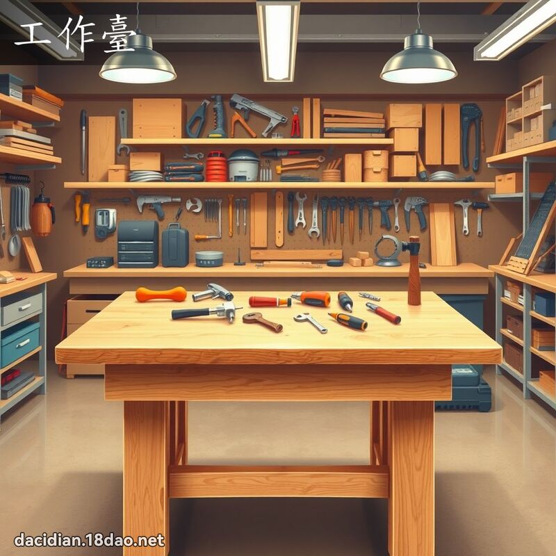 工作臺 - 國語大辭典配圖