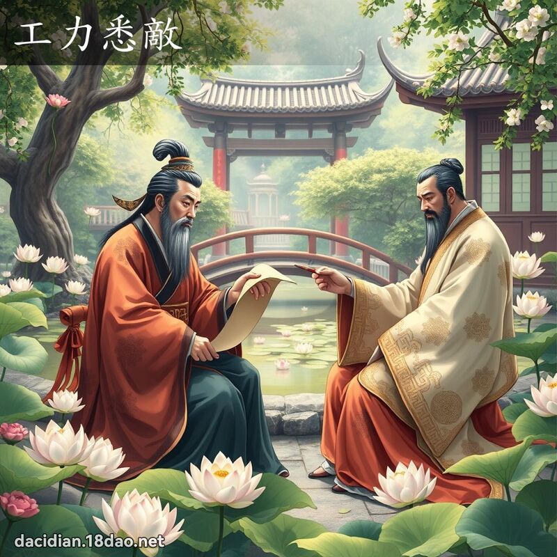 工力悉敵 - 國語大辭典配圖