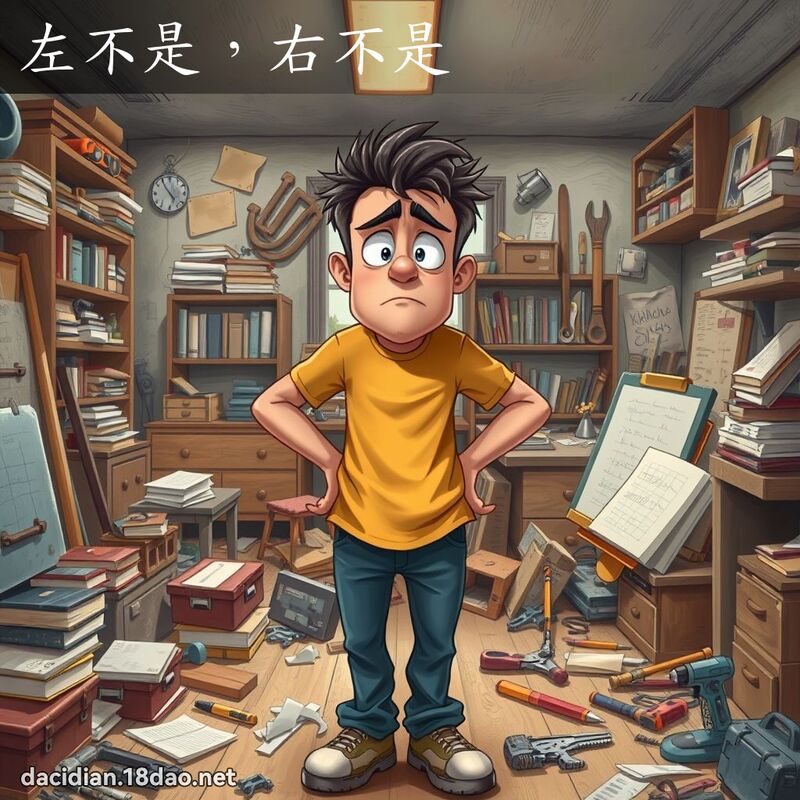 左不是，右不是 - 國語大辭典配圖