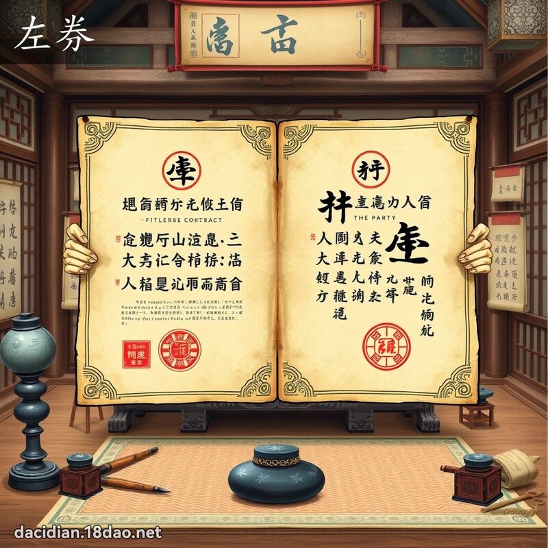 左券 - 国语大辞典配图