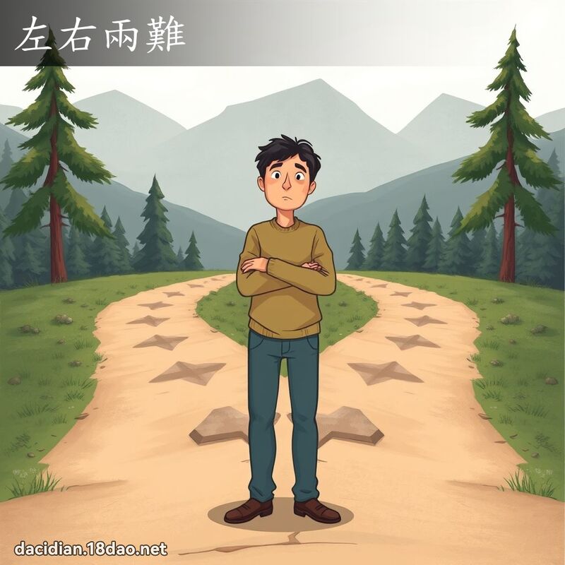 左右兩難 - 國語大辭典配圖