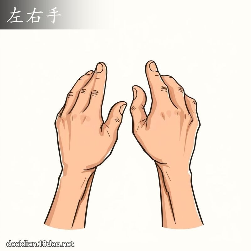 左右手 - 國語大辭典配圖