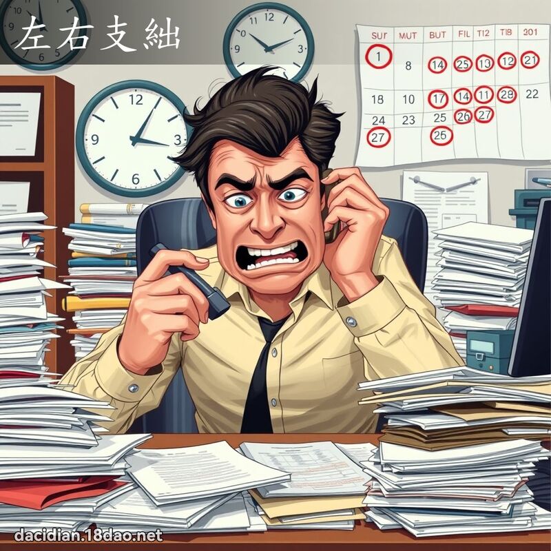 左右支絀 - 國語大辭典配圖