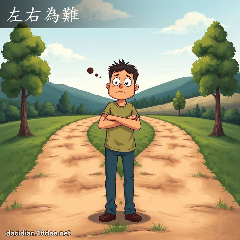 左右為難 - 國語大辭典配圖