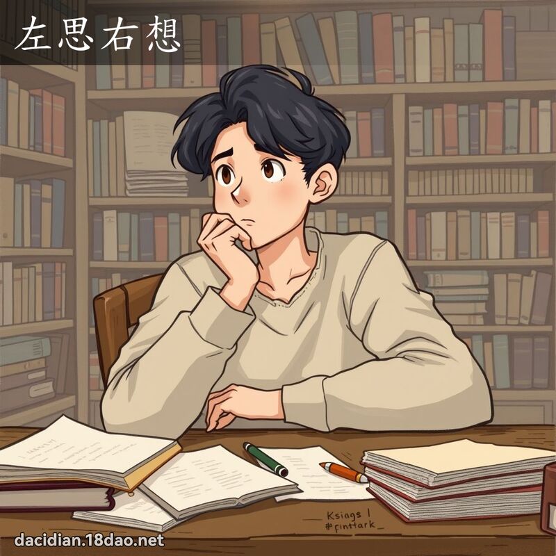 左思右想 - 國語大辭典配圖