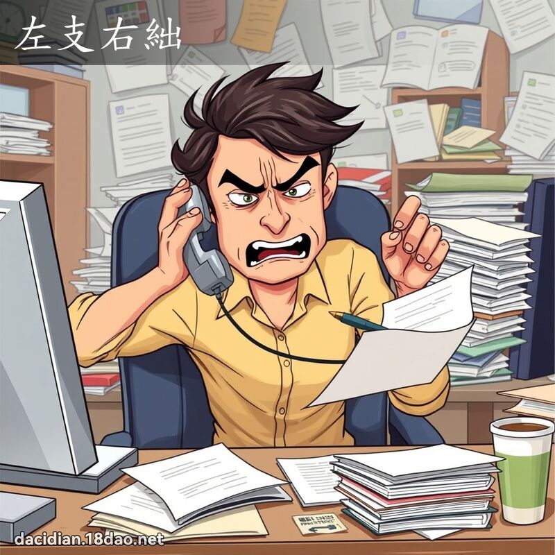 左支右絀 - 國語大辭典配圖