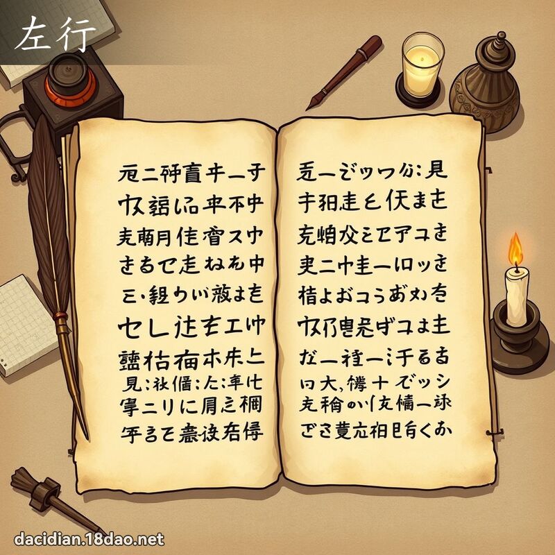 左行 - 國語大辭典配圖