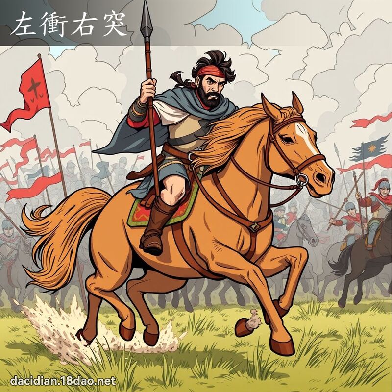 左衝右突 - 國語大辭典配圖
