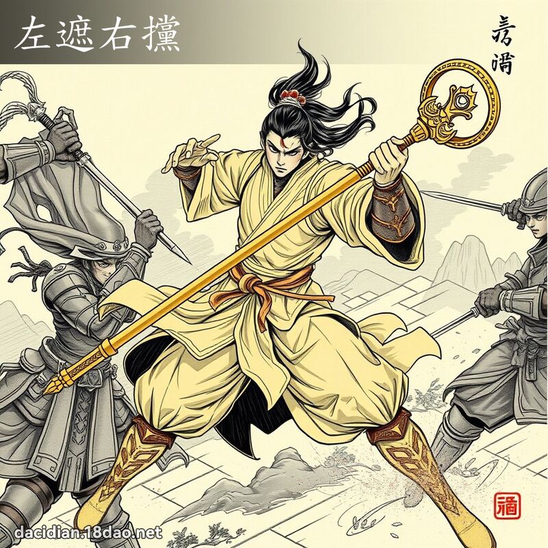 左遮右攩 - 國語大辭典配圖
