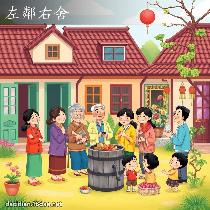 左鄰右舍 - 國語大辭典配圖