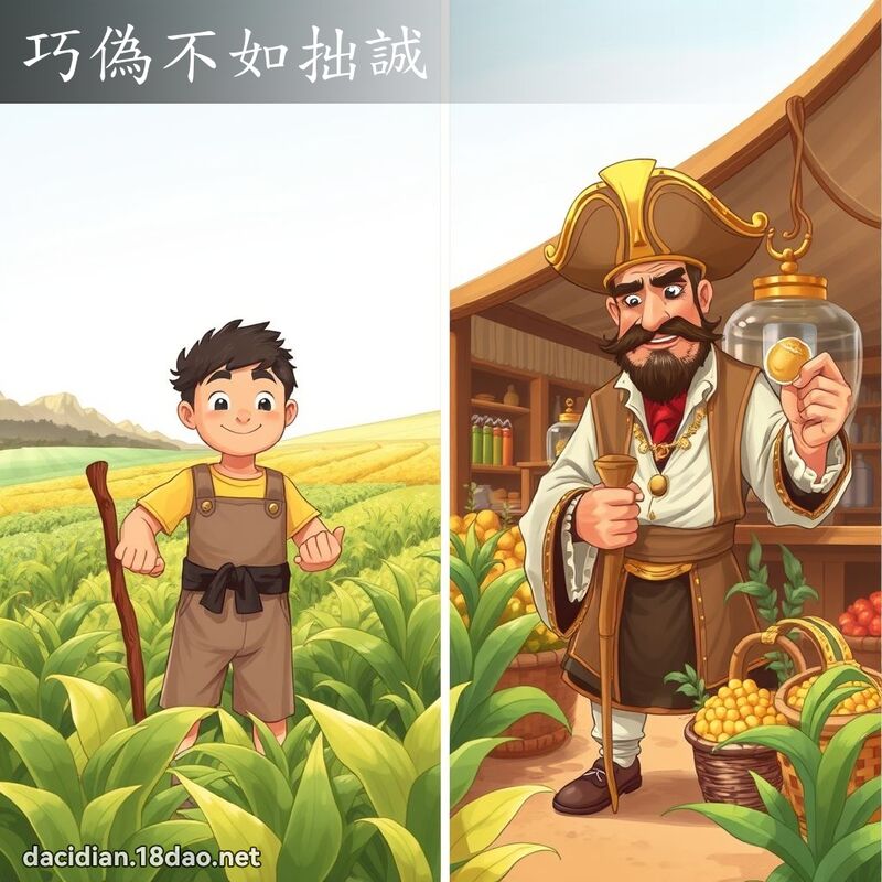 巧偽不如拙诚 - 国语大辞典配图