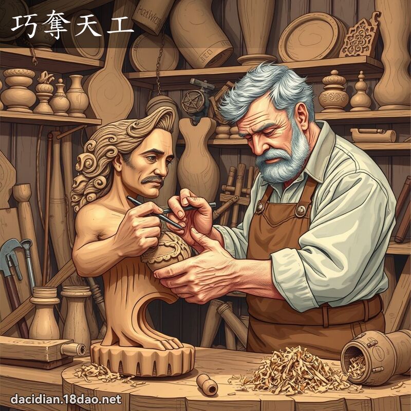 巧奪天工 - 國語大辭典配圖