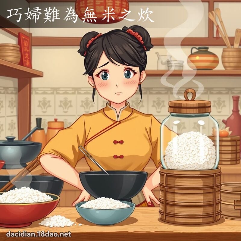 巧妇难为无米之炊 - 国语大辞典配图