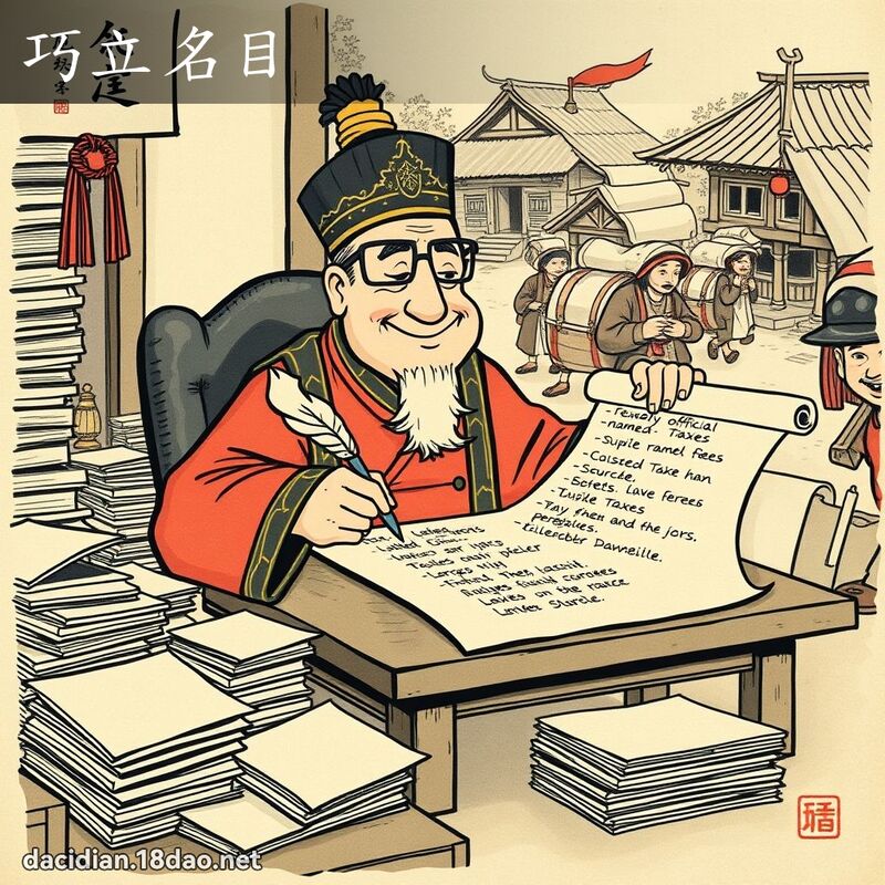 巧立名目 - 國語大辭典配圖