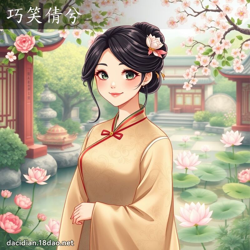 巧笑倩兮 - 國語大辭典配圖