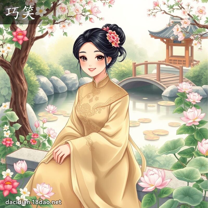 巧笑 - 國語大辭典配圖