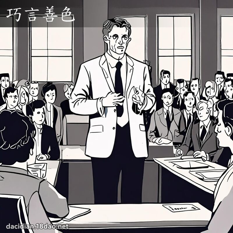 巧言善色 - 国语大辞典配图