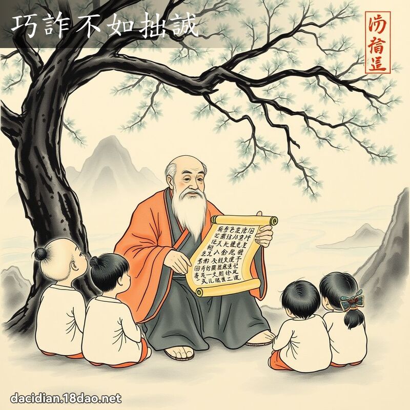 巧诈不如拙诚 - 国语大辞典配图