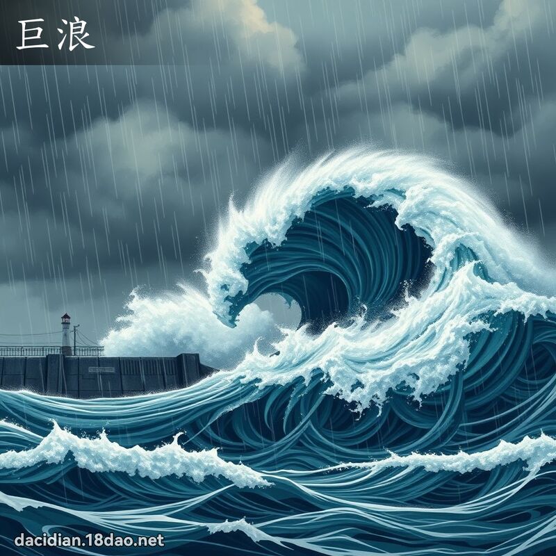 巨浪 - 國語大辭典配圖