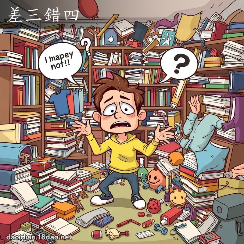 差三錯四 - 國語大辭典配圖