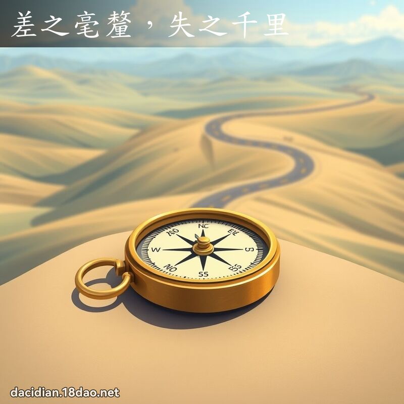 差之毫釐，失之千里 - 國語大辭典配圖