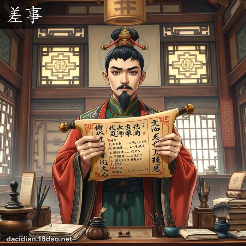 词语: 差事 (多意词)