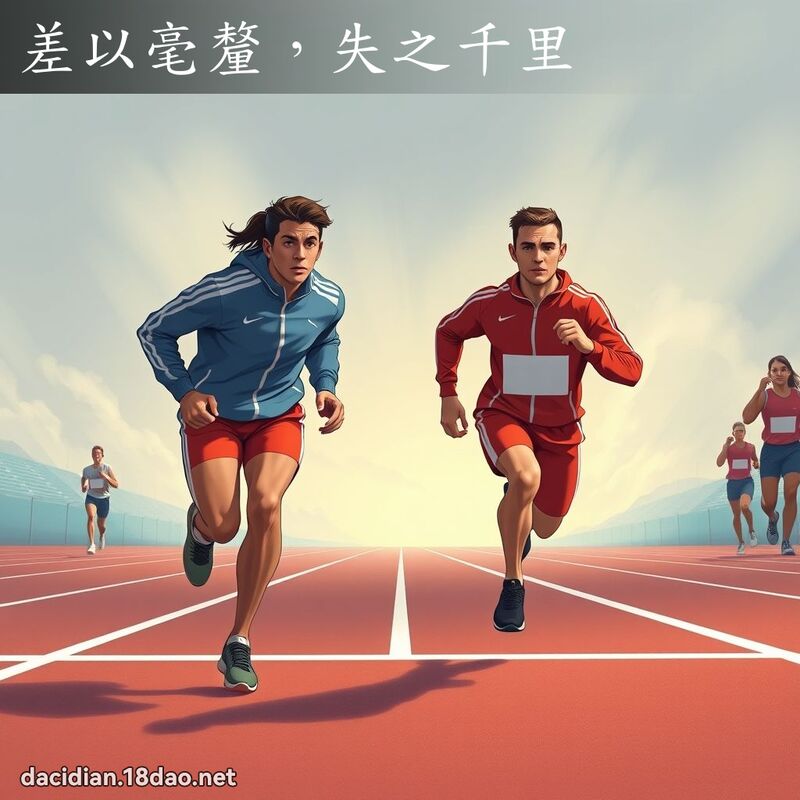 差以毫釐，失之千里 - 國語大辭典配圖