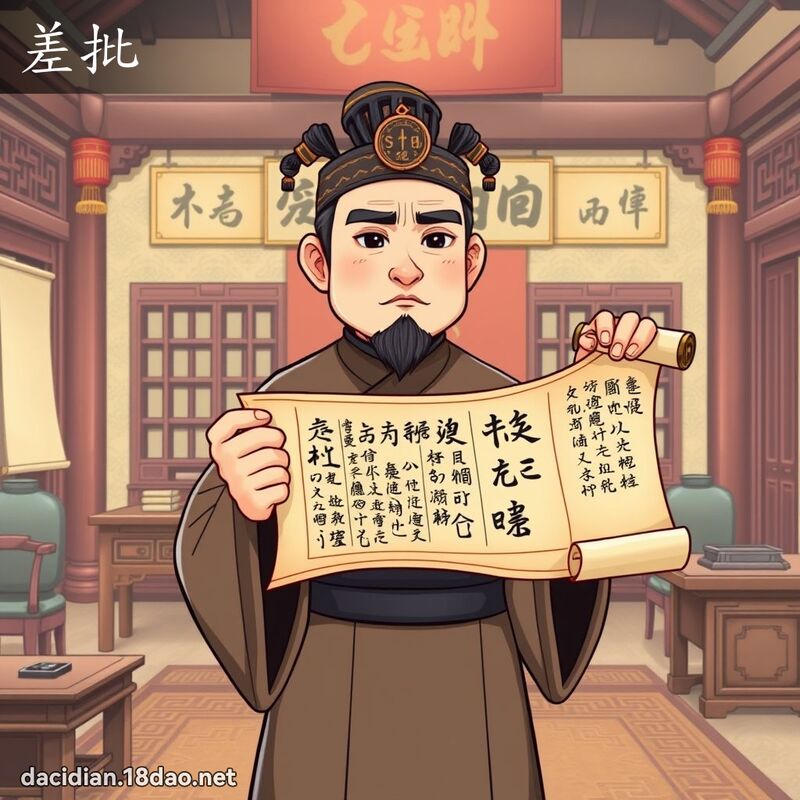 差批 - 國語大辭典配圖