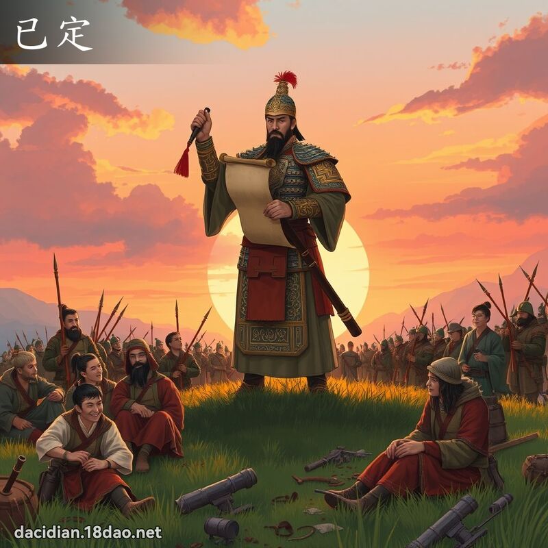 已定 - 國語大辭典配圖
