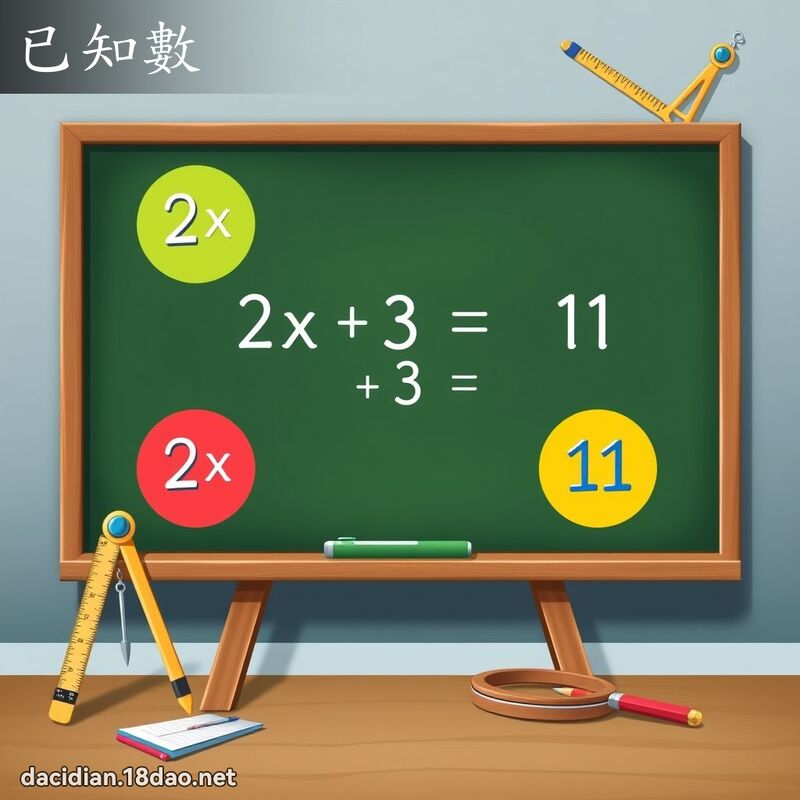 已知数 - 国语大辞典配图