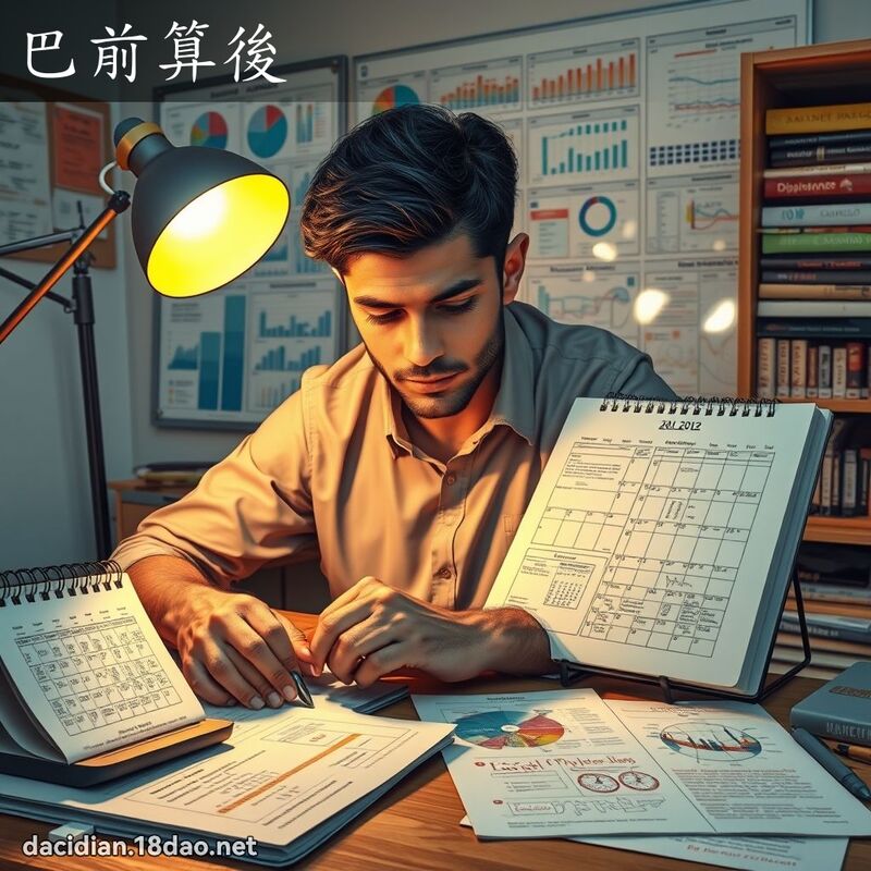 巴前算後 - 國語大辭典配圖