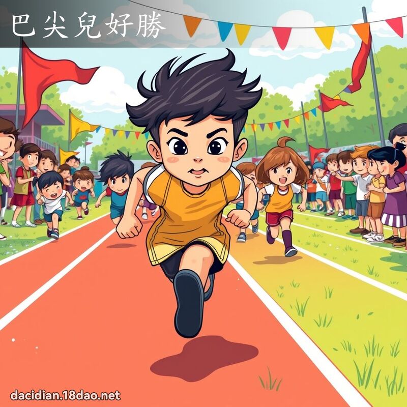 巴尖兒好勝 - 國語大辭典配圖
