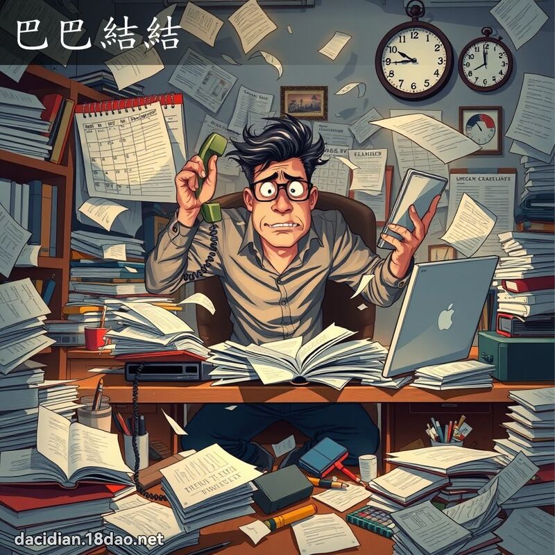 巴巴结结 - 国语大辞典配图