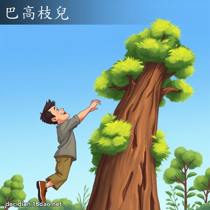 巴高枝儿 - 国语大辞典配图