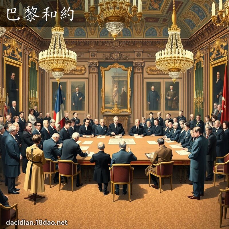 巴黎和約 - 國語大辭典配圖