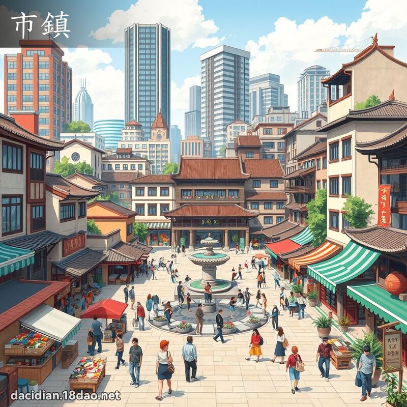 市鎮 - 國語大辭典配圖