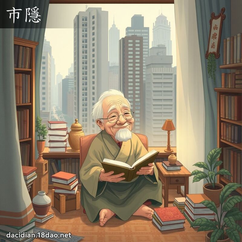市隱 - 國語大辭典配圖